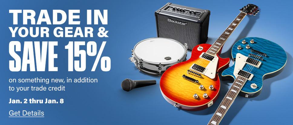 Save 15% on new gear when you trade in your used gear