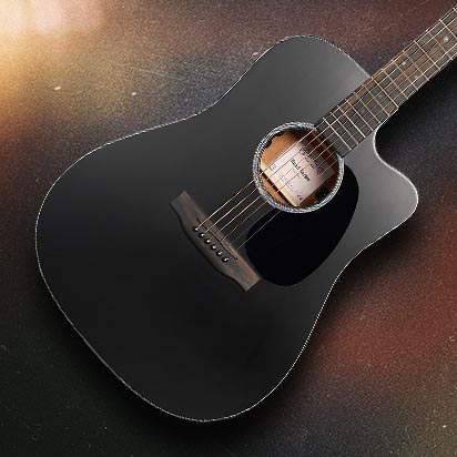 Martin DC-10E Modern Road Series Dreadnought Acoustic-Electric Guitar - Black