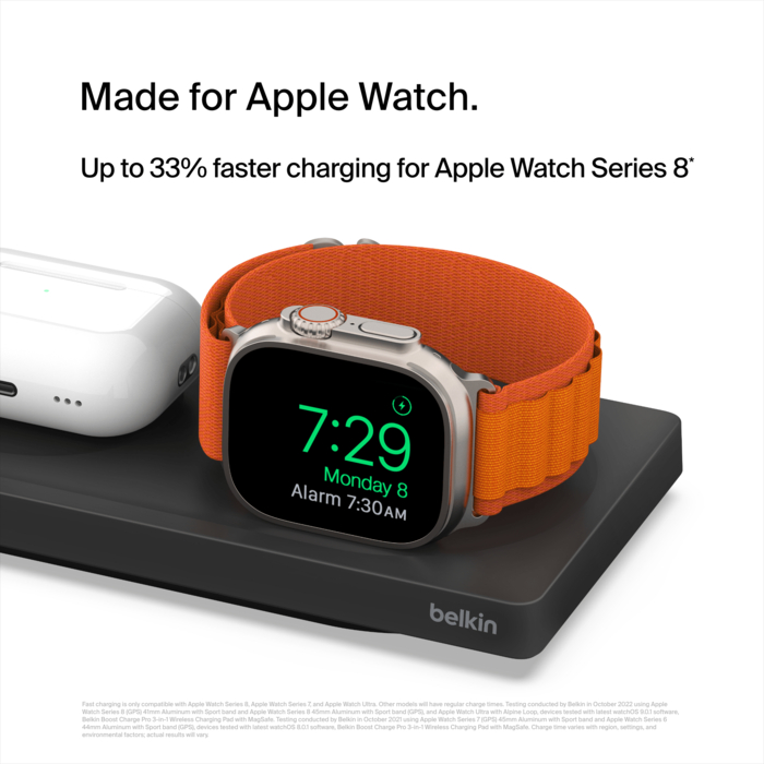 Rent Belkin BOOST ↑ CHARGE PRO 3-in-1 Wireless Charger with MagSafe from  €7.90 per month