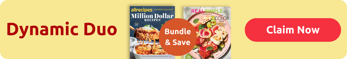 Dynamic Duo Allrecipes magazine and Real Simple magazine Bundle and Save Claim Now